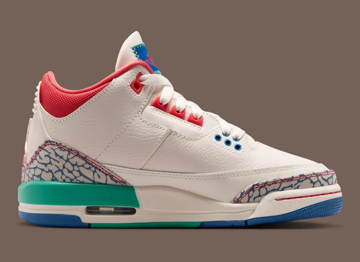 Air Jordan 3 GS “Chalk” 粉笔白蓝绿童鞋2026年8月8日独占发售