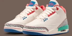 Air Jordan 3 GS “Chalk” 粉笔白蓝绿童鞋2026年8月8日独占发售缩略图