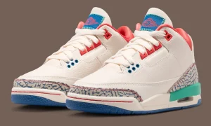 Air Jordan 3 GS “Chalk” 粉笔白蓝绿童鞋2026年8月8日独占发售缩略图