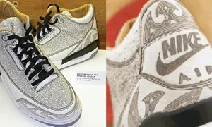 Air Jordan 3 Laser PE designed for Michael Jordan’s 40th birthday in 2003, featuring intricate laser-etched details.