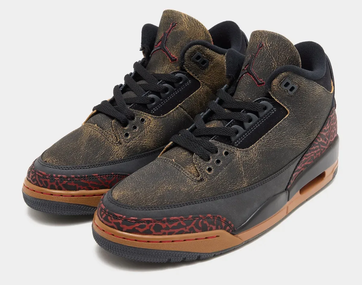 2026年11月Air Jordan 3 “Not Nice”坏圣诞老人暗黑裂纹复古做旧生胶底深度全面独家评测插图 2026年11月Air Jordan 3 “Not Nice”坏圣诞老人暗黑裂纹复古做旧生胶底深度全面独家评测