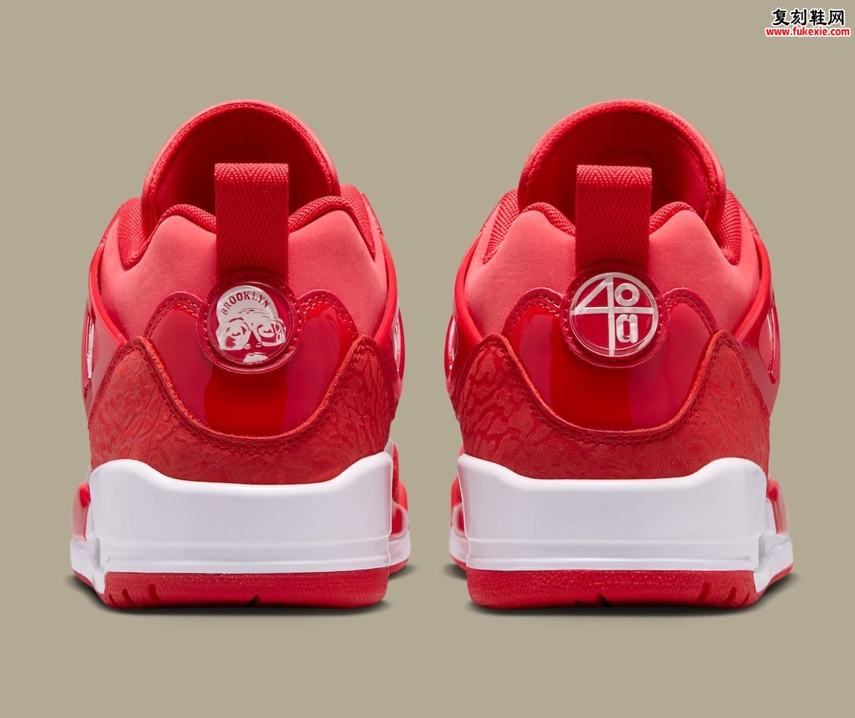全红漆皮混搭麂皮 Jordan Spizike Low “University Red” 2026夏季发售