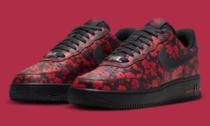 Nike Air Force 1 Low Covered in “Red Floral”黑色绒面革满印花卉刺绣女款2026年8月16日发售缩略图