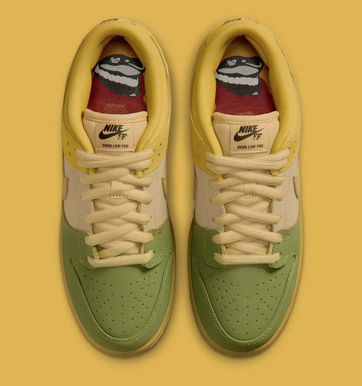 Nike SB Dunk Low “Saffron Quartz” 秋季登场,黄绿分层鞋面暗藏千禧年火焰图腾插图3 Nike SB Dunk Low “Saffron Quartz” 秋季登场,黄绿分层鞋面暗藏千禧年火焰图腾
