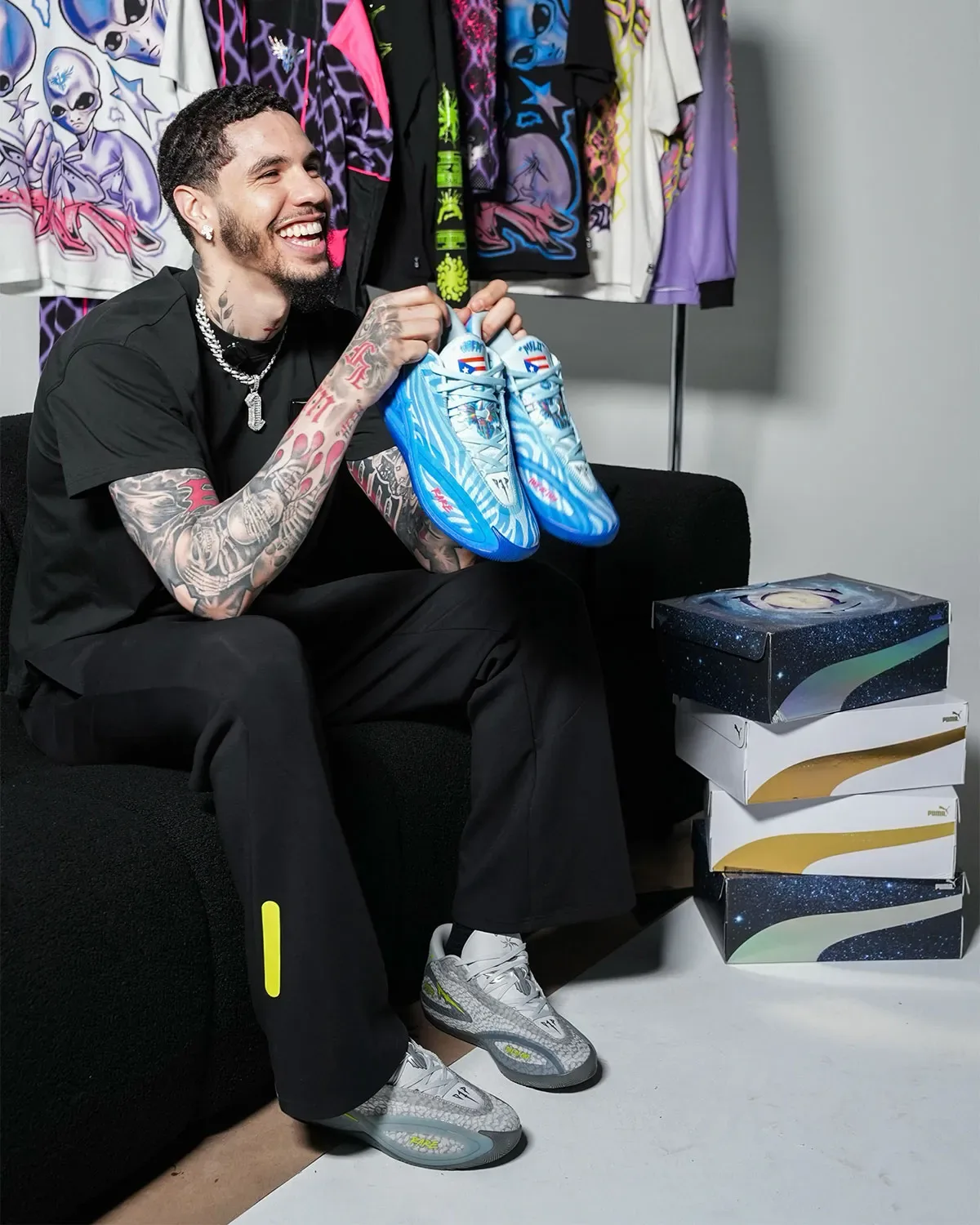 LaMelo Ball 亲着曝光 PUMA MB.06 “Puerto Rico” 首发配色，蓝调渐变致敬海岛文化，签名鞋系列迎最传统轮廓