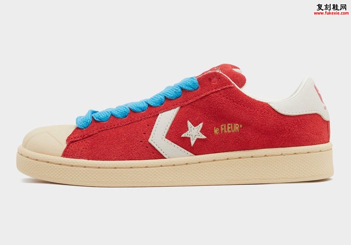 Tyler, The Creator 联名 Converse Pro Leather XL 全红麂皮压印星标 2026 秋季发售插图2 Tyler, The Creator 联名 Converse Pro Leather XL 全红麂皮压印星标 2026 秋季发售