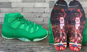 夜光外底橙色抓地区块，Air Jordan 11 “Green Screen” 11月16日致敬《空中大灌篮》30周年缩略图