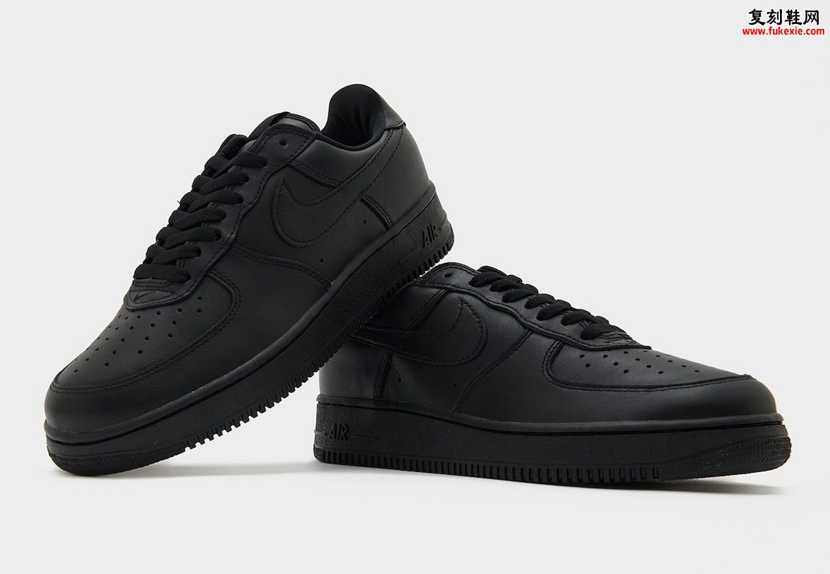Nike Air Force ’01 “Triple Black”耐克空军一号零一版本全黑配色复刻回归千禧年鞋型重塑材质升级