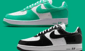 Nike Air Force 1 ’01 “Cracked Leather” 裂纹皮革系列黑白薄荷绿双色九月发售复刻01鞋型独家深度解析评测缩略图