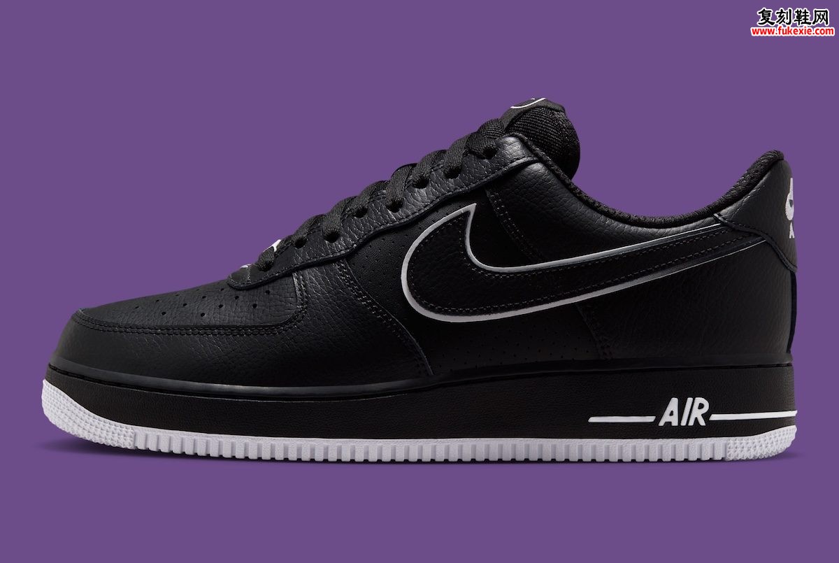 荔枝纹皮革拼接打孔鞋头，Nike Air Force 1 Low “Black/White” 黑白反转2026秋季发售