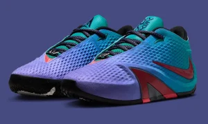 纽约街球配色NIKE JA 4 “NY vs. NY”紫绿渐变 金属红反钩 八月十五发售登场缩略图