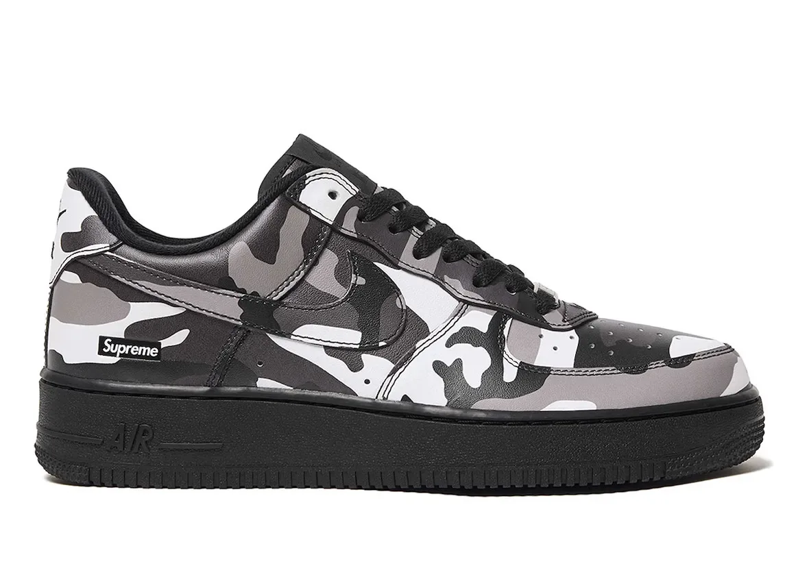 Supreme x Nike Air Force 1 雪地迷彩秋冬发售，迷彩联名细节抢先看