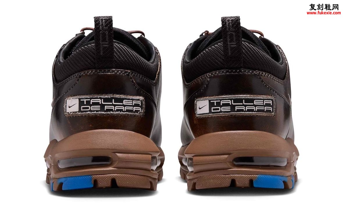 Taller De Rafa x Nike Air Max Goadome Low 布朗克斯汽车工装联名首作 做旧棕皮革六角眼片插图4 Taller De Rafa x Nike Air Max Goadome Low 布朗克斯汽车工装联名首作 做旧棕皮革六角眼片