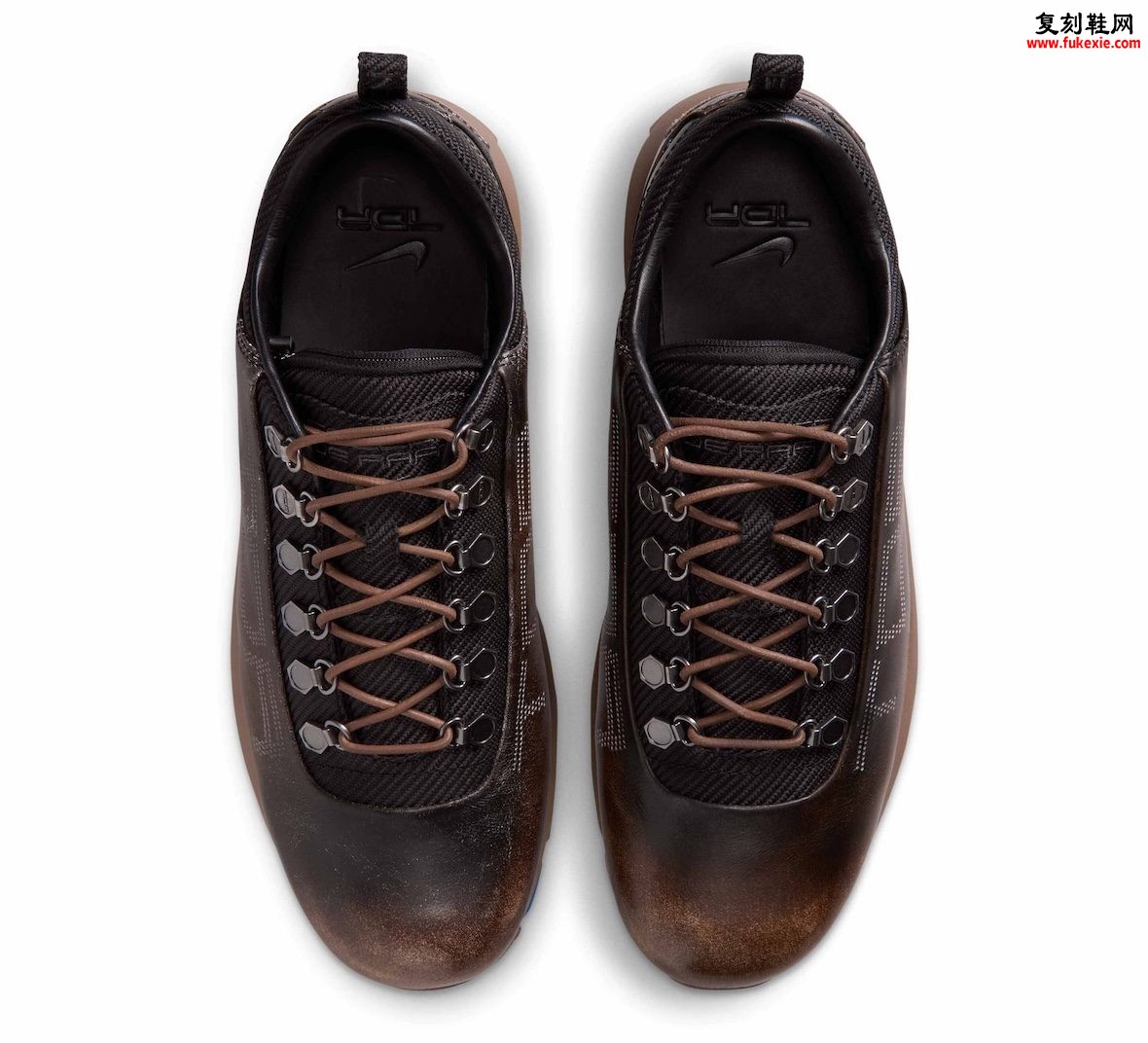 Taller De Rafa x Nike Air Max Goadome Low 布朗克斯汽车工装联名首作 做旧棕皮革六角眼片插图3 Taller De Rafa x Nike Air Max Goadome Low 布朗克斯汽车工装联名首作 做旧棕皮革六角眼片