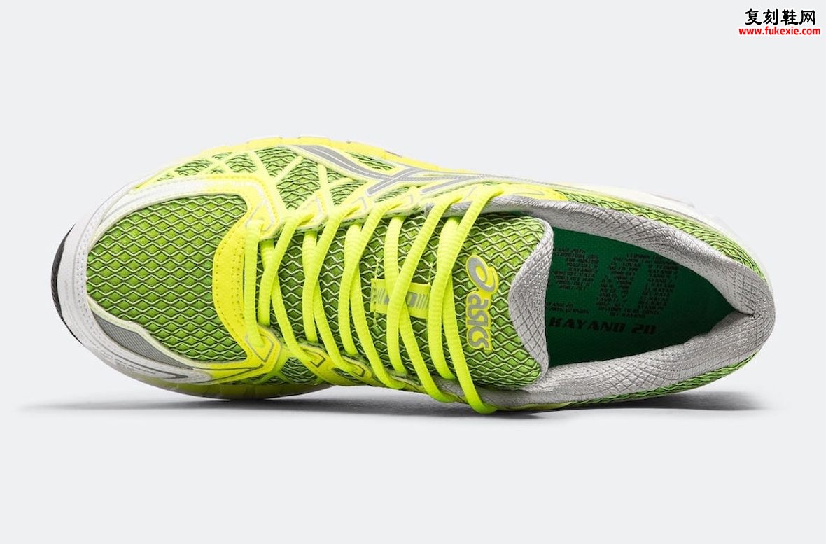 UP THERE x ASICS Gel-Kayano 20 荧光绿多层绿调联名8月20日发售,澳洲精品店千禧跑鞋美学独家解析插图2 UP THERE x ASICS Gel-Kayano 20 荧光绿多层绿调联名8月20日发售,澳洲精品店千禧跑鞋美学独家解析