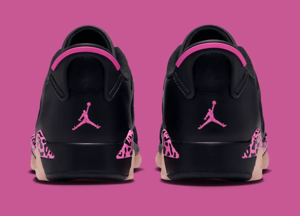 Air Jordan 6 Low GS “Black/Pink Foam”黑粉大象纹GS评测：童鞋专属Laser Fuchsia豹纹设计2026年10月发售解析
