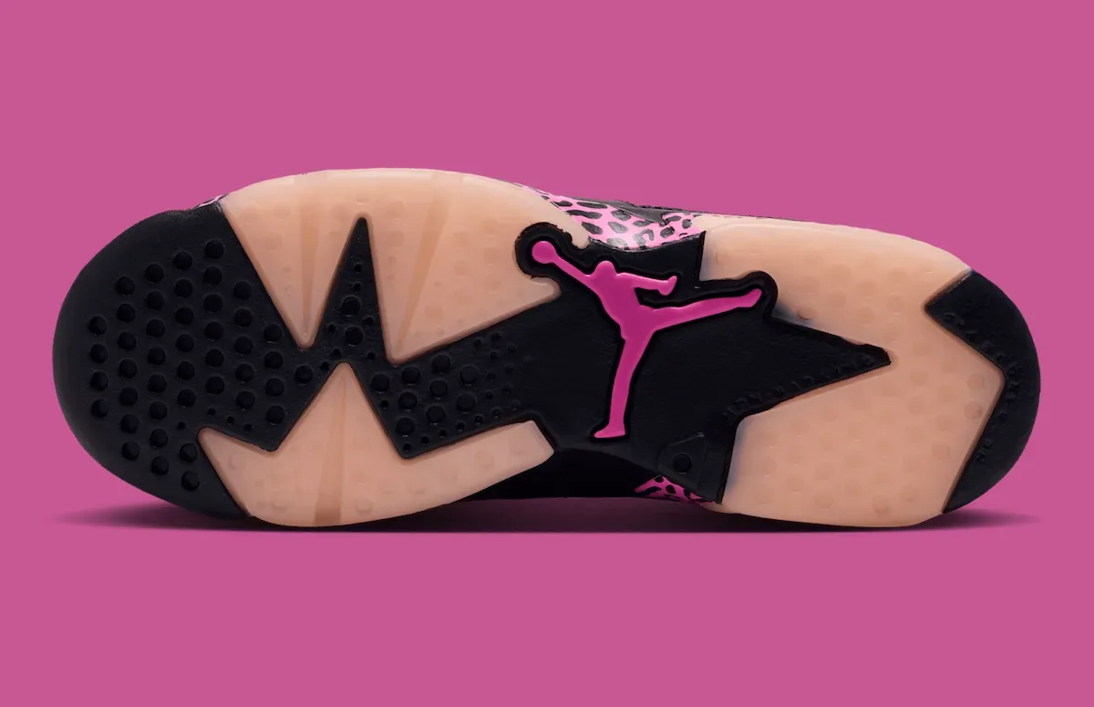 Air Jordan 6 Low GS “Black/Pink Foam”黑粉大象纹GS评测：童鞋专属Laser Fuchsia豹纹设计2026年10月发售解析