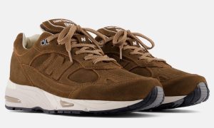 New Balance 991v1 “Coffee” 咖啡色全麂皮版本2026秋冬发售英产经典回归与深度解析缩略图