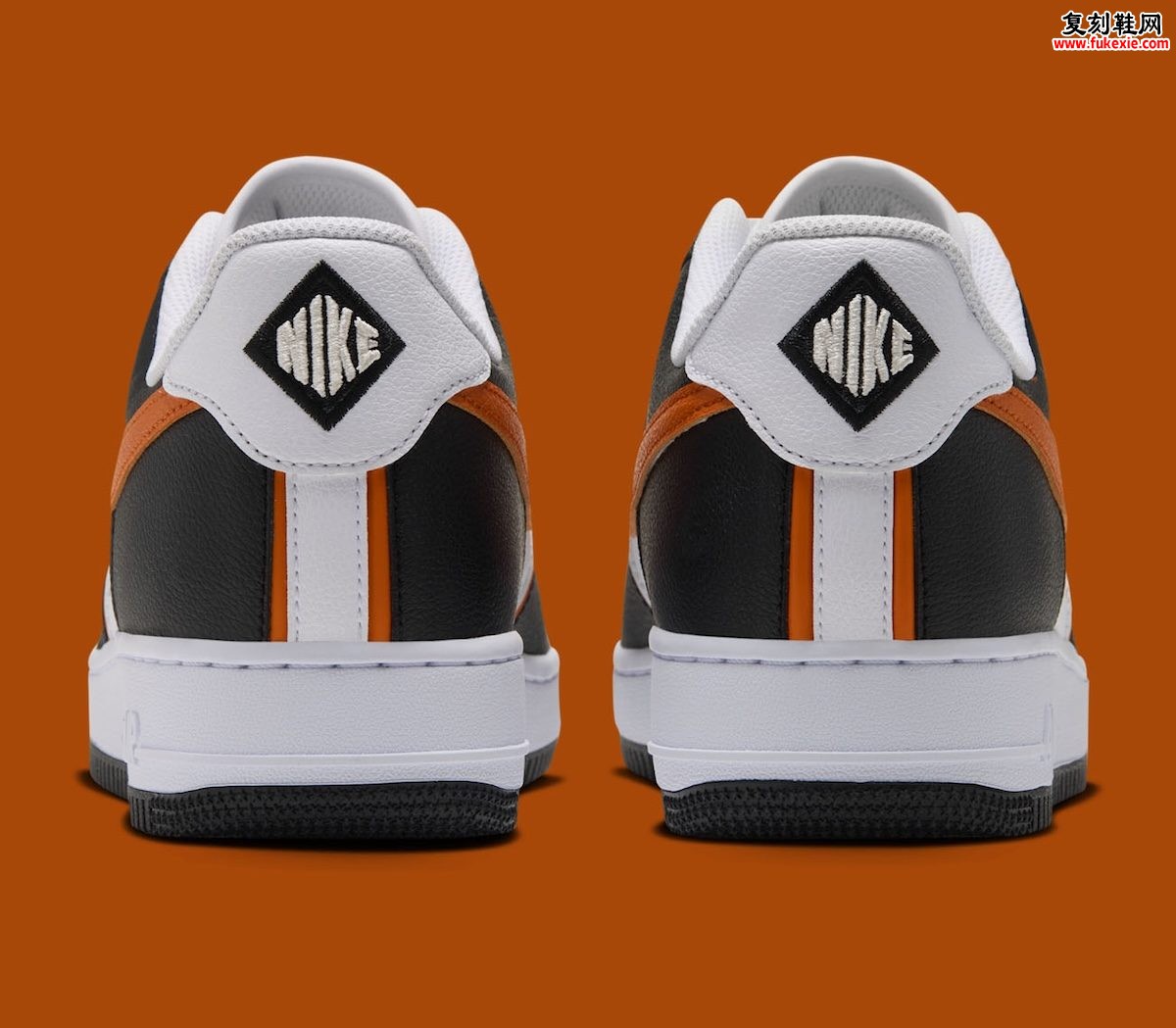 Nike Air Force 1 Low “Campfire Orange” 黑白橙火配色秋季发售细节与搭配深度解析