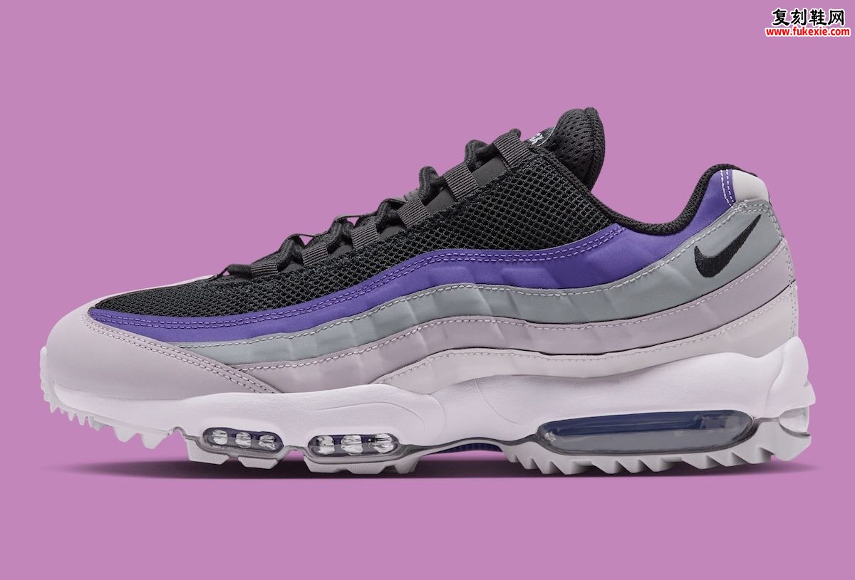 Nike Air Max 95 Golf “Vast Grey/Silver Lilac” 高尔夫版银丁香紫配色2026假日季发售 深度解析与果岭穿搭指南插图1 Nike Air Max 95 Golf “Vast Grey/Silver Lilac” 高尔夫版银丁香紫配色2026假日季发售 深度解析与果岭穿搭指南