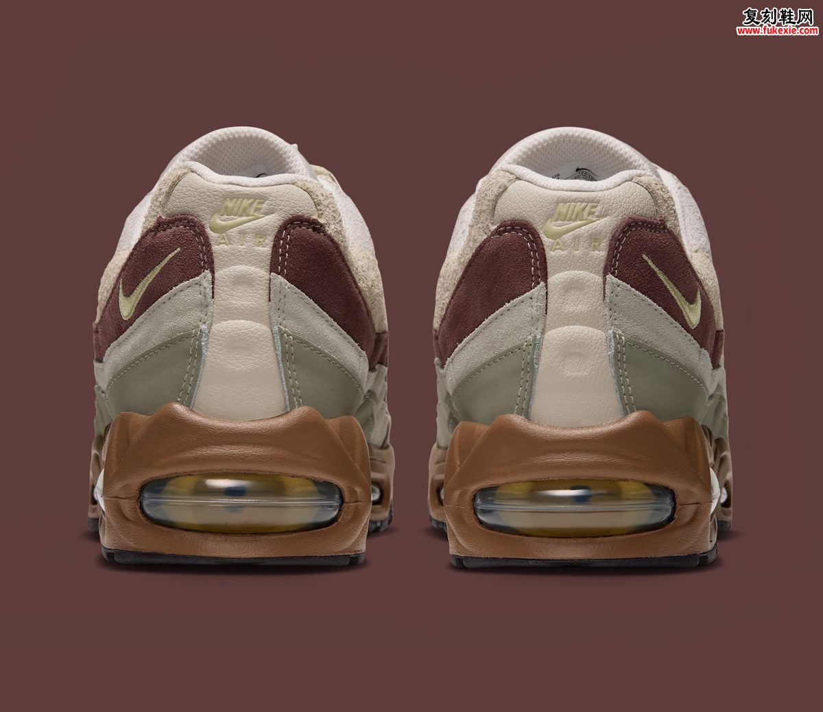 Nike Air Max 95 Suede “Dark Brown/Grey Olive” 全麂皮颠覆回归2026秋季独家深度评测插图4 Nike Air Max 95 Suede “Dark Brown/Grey Olive” 全麂皮颠覆回归2026秋季独家深度评测