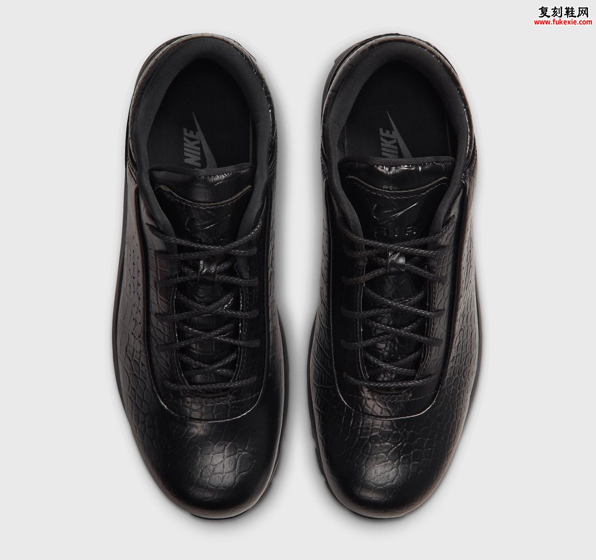 Nike Air Max Goadome Low “Black Croc”黑鳄鱼纹评测:Mauri哈林美学转译与全黑压花2026发售解析插图3 Nike Air Max Goadome Low “Black Croc”黑鳄鱼纹评测:Mauri哈林美学转译与全黑压花2026发售解析