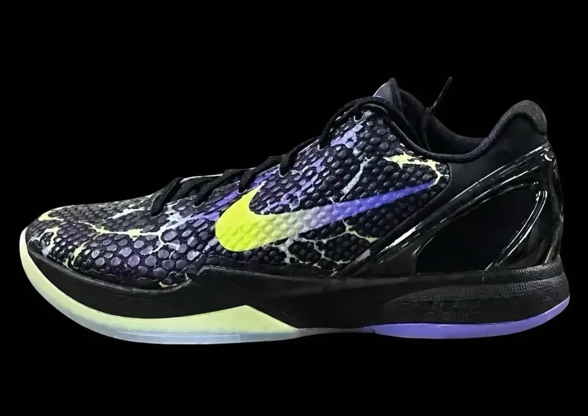 Nike Kobe 6 Protro“Coals煤球”圣诞恶作剧配色黑紫绿货号IO6261-001发售日期价格深度解析插图4 Nike Kobe 6 Protro“Coals煤球”圣诞恶作剧配色黑紫绿货号IO6261-001发售日期价格深度解析