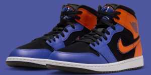 Air Jordan 1 Mid “Knicks”评测：从AJ8借来雪尼尔鞋舌是点睛之笔，但窄楦和板砖底没有跟着变缩略图