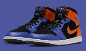 Air Jordan 1 Mid “Knicks”评测：从AJ8借来雪尼尔鞋舌是点睛之笔，但窄楦和板砖底没有跟着变缩略图
