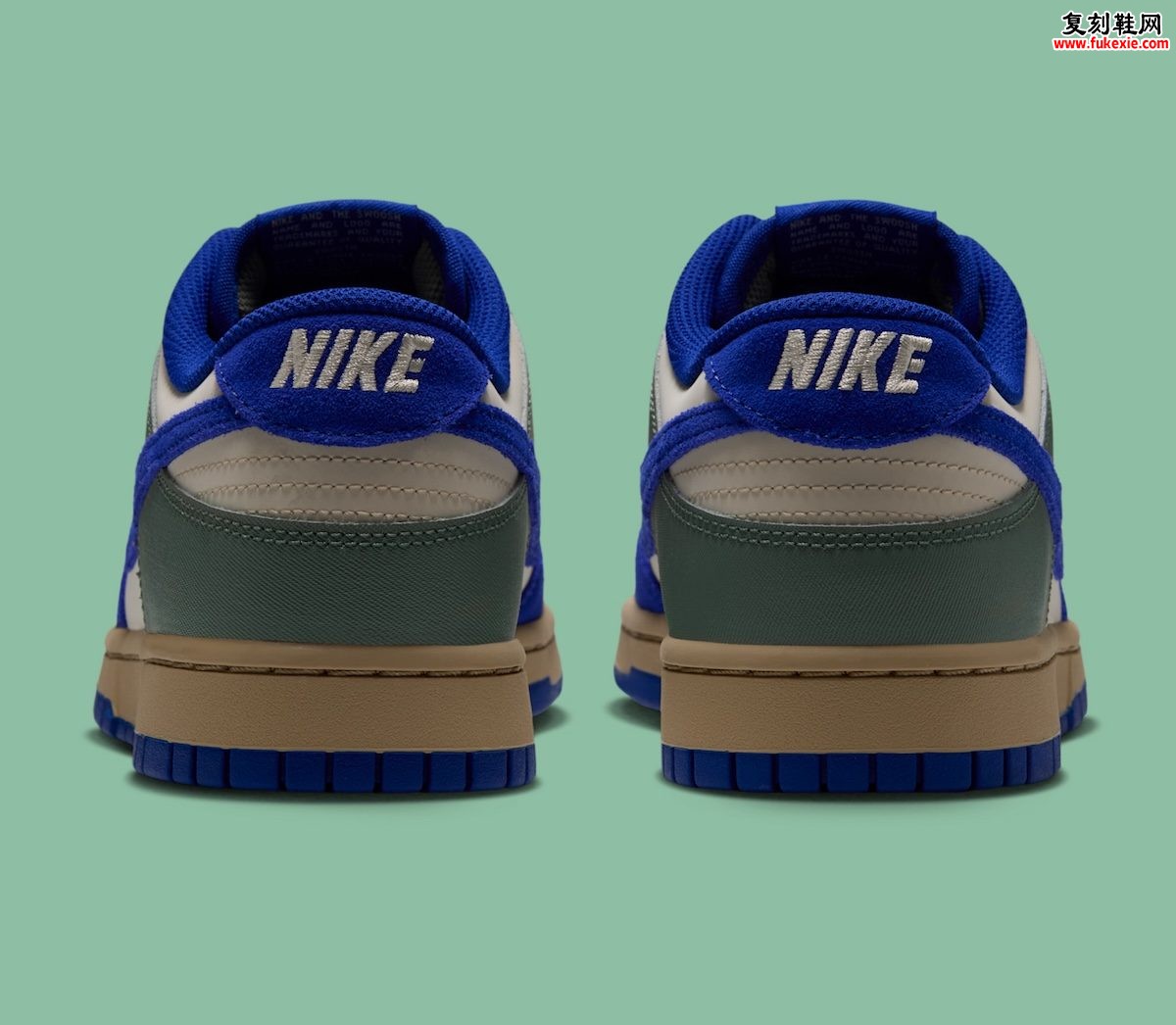 Dunk Low三色麂皮2026评测:蓝绿卡其分区$120材质革新值不值插图4 Dunk Low三色麂皮2026评测:蓝绿卡其分区$120材质革新值不值