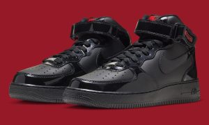 Victory Lap x Nike Air Force 1 Mid 深度解析：黑色漆皮联名如何用材质对比超越首款Pine Green缩略图