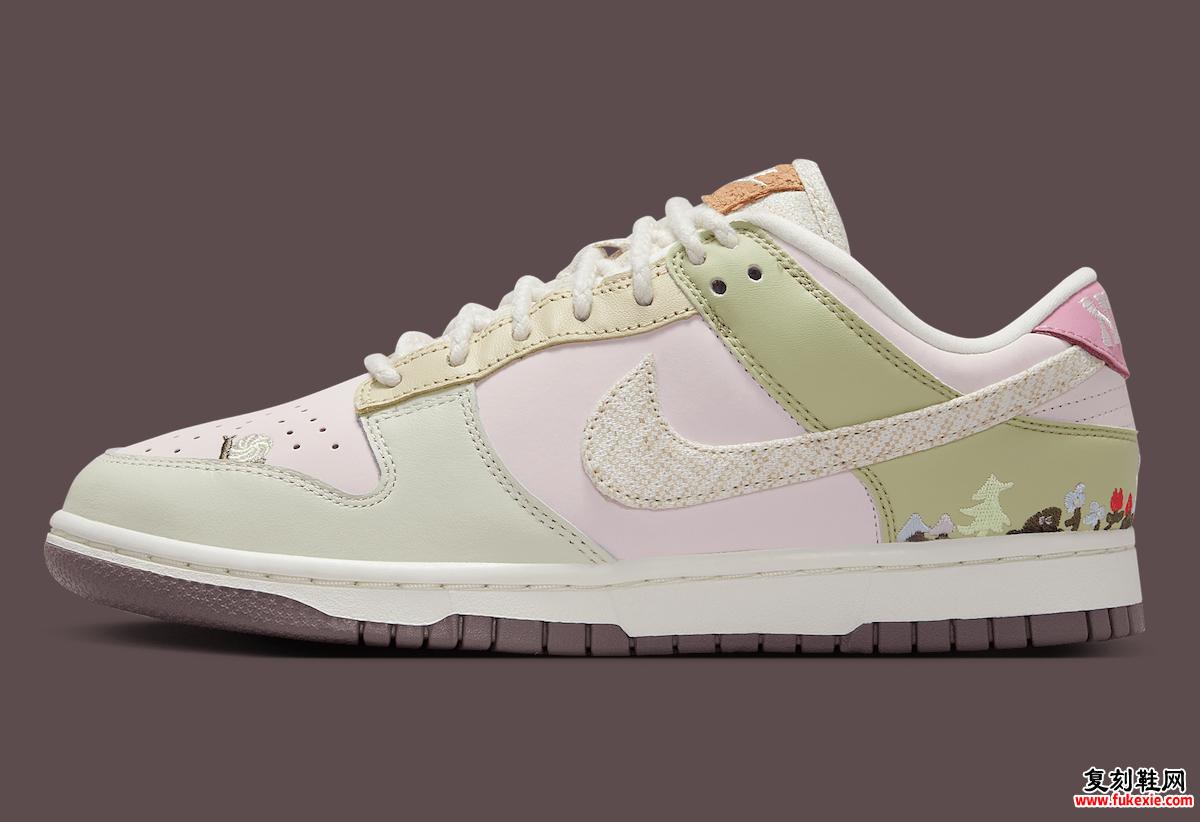 Nike Dunk Low “Mushroom” 深度解析：自然美学与少女力觉醒的春日盛宴