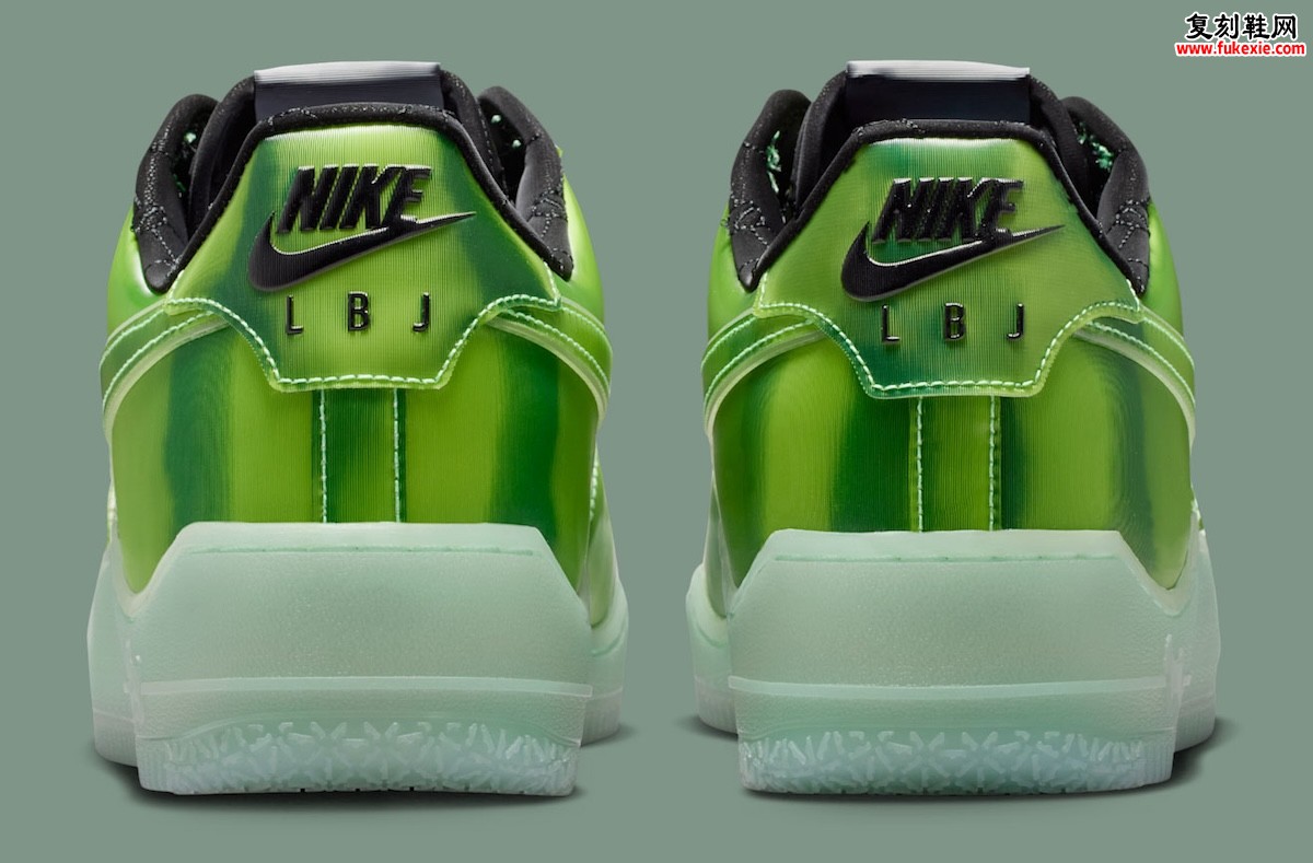 光影流动特效加持:Nike LeBron Air Force 1 “Voltage Green” 二月压轴登场