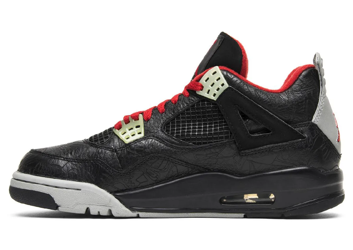 Air Jordan 4 Black Laser全黑奢华皮革搭配烈焰红细节点缀与激光蚀刻 2027年2月首次复刻