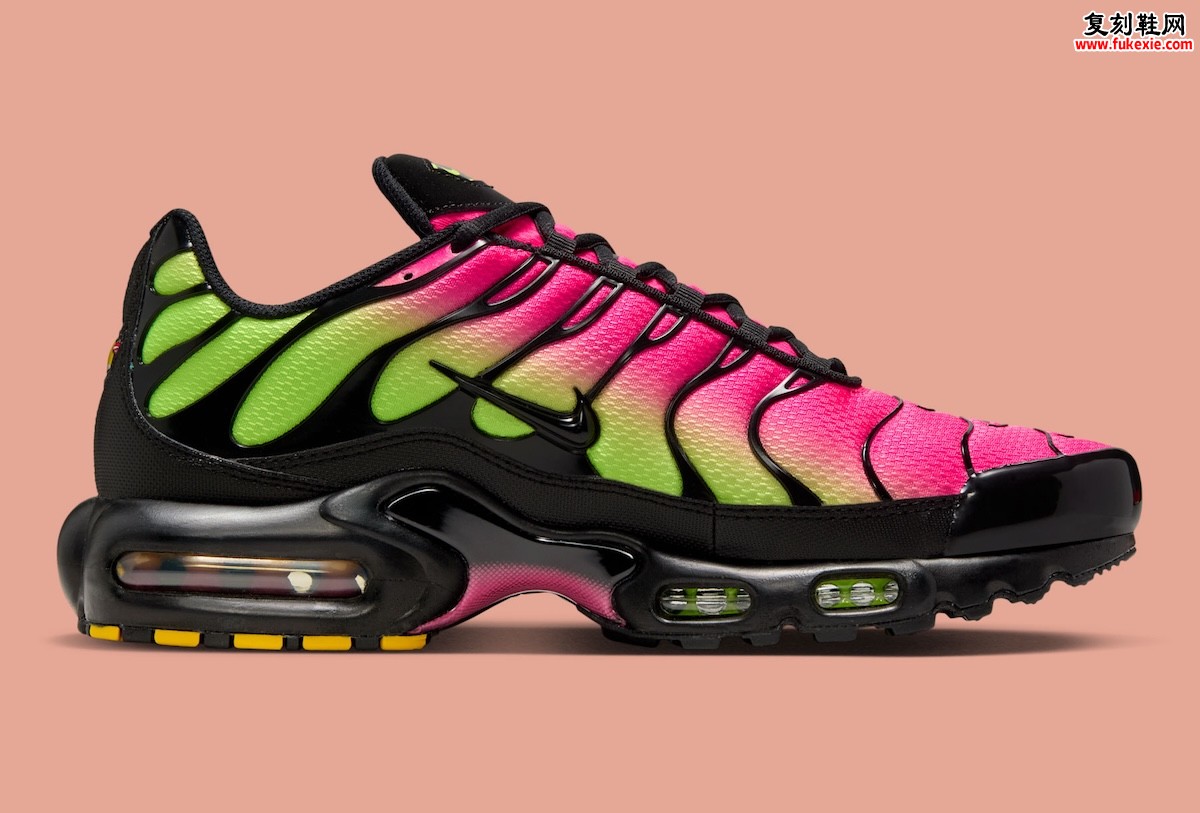 Nike Air Max Plus  “Hyper Pink/Volt” 霓虹粉黄渐变配色2025年秋季发售