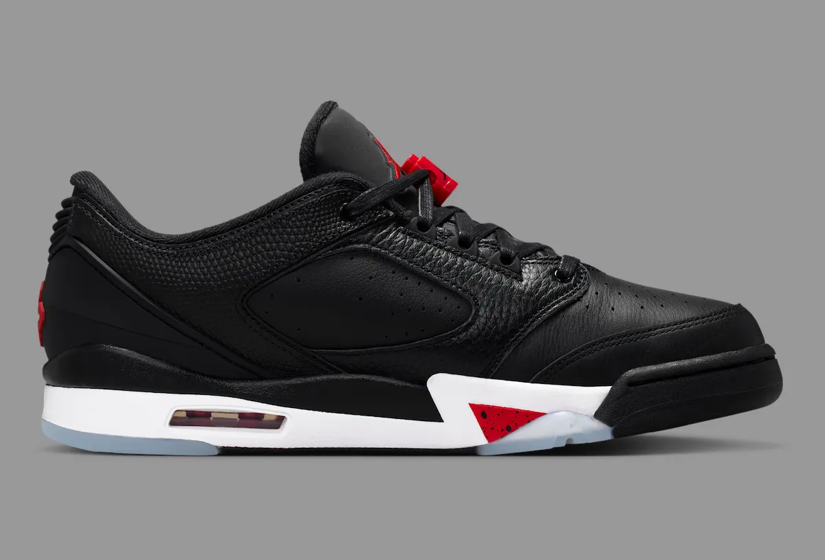 Jordan Sixty Plus Low“Bred”2026混血篮球鞋:五正代基因融合黑红禁穿美学插图2 Jordan Sixty Plus Low“Bred”2026混血篮球鞋:五正代基因融合黑红禁穿美学