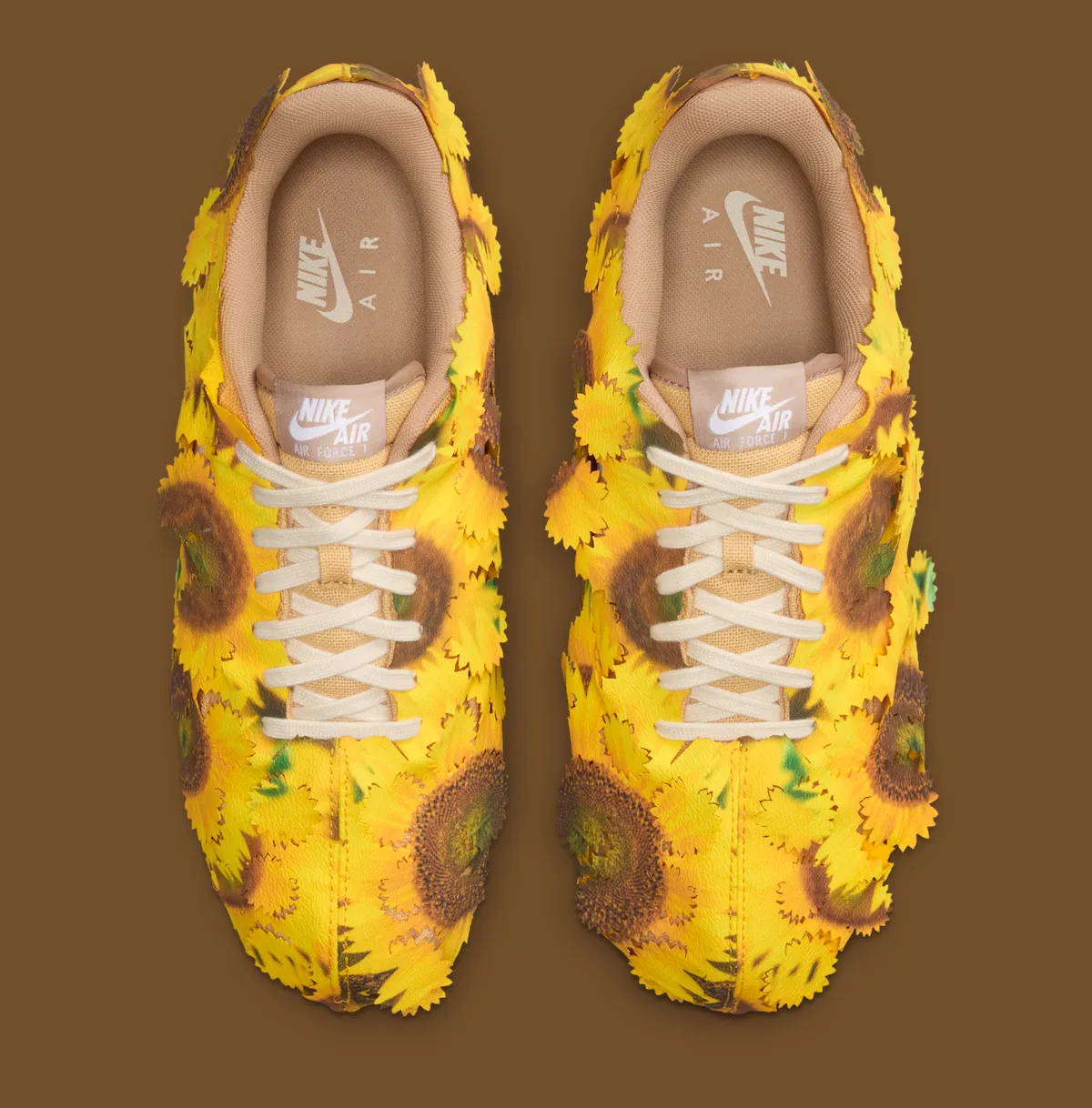 Nike Air Force 1 Low “Sunflower” “向日葵”秋季发售：可拆卸花套让小白鞋秒变花田，定价125美元