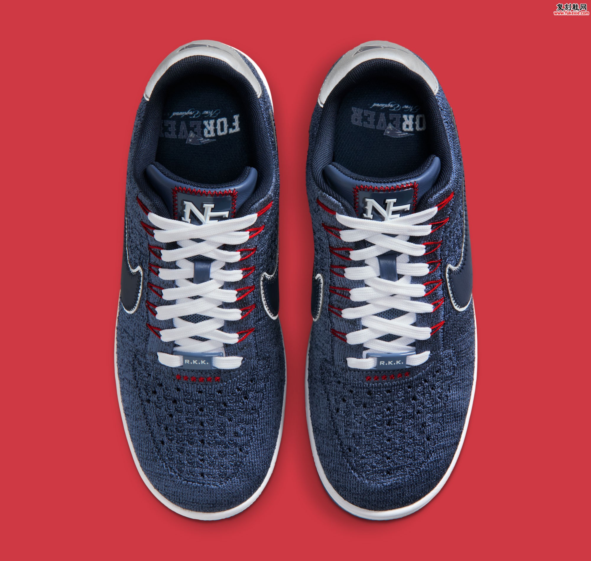 Nike Air Force 1 Ultra Flyknit Low “Robert Kraft” 克拉夫特联名款 新英格兰爱国者主题配色登场