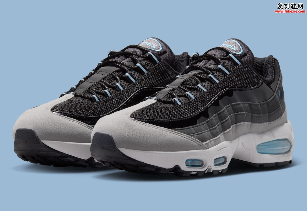 Nike Air Max 95 “Black/Grey Fog”经典轮廓黑灰雾配色融入足球蓝点缀秋季2026发售缩略图
