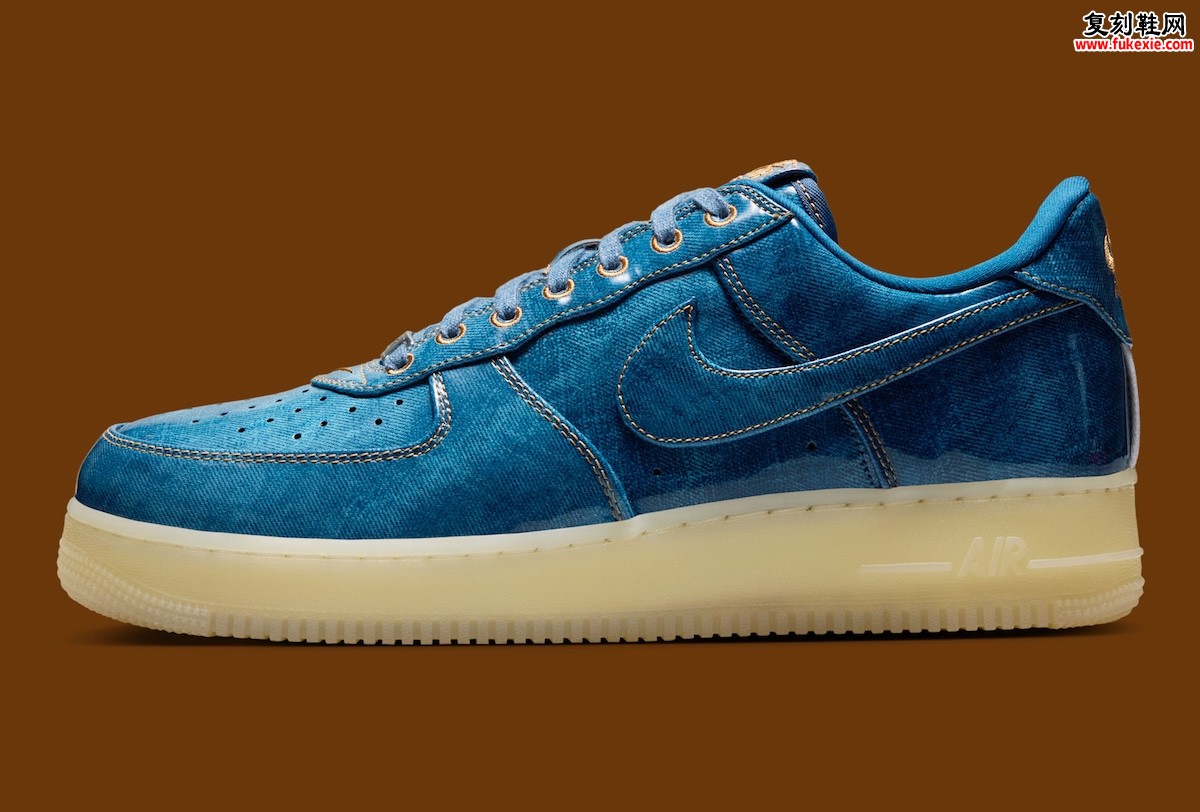 Nike Air Force 1 Low “Patent Denim” 釉面牛仔蓝配色2026夏季发售，光感漆皮与丹宁纹理