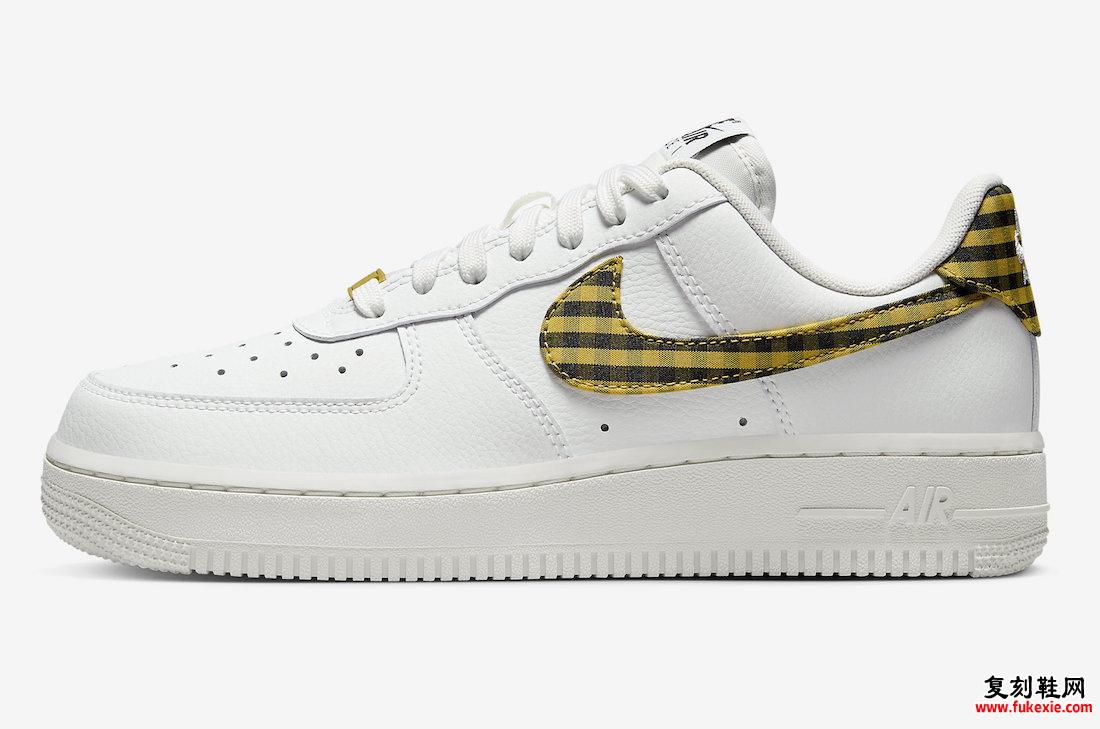 NIKE AIR FORCE 1 LOW GINGHAM 即将发售 货号：DZ2784-102