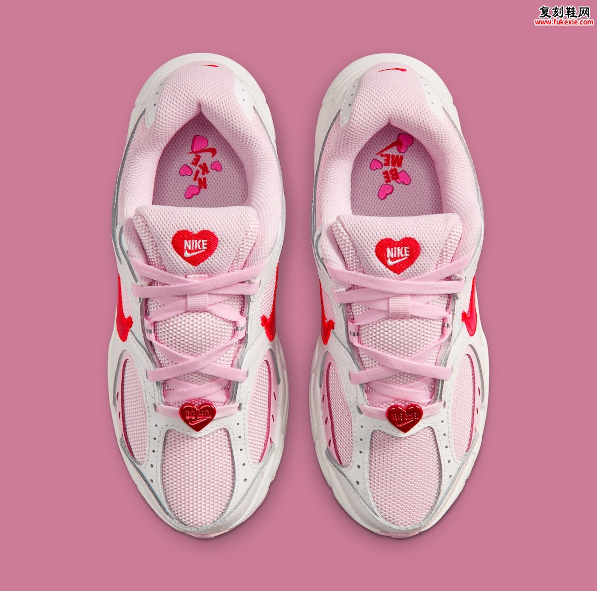 耐克2026春季推出V5 RNR GS情人节配色 以精致粉白美学与实用定位诠释青少年节日消费