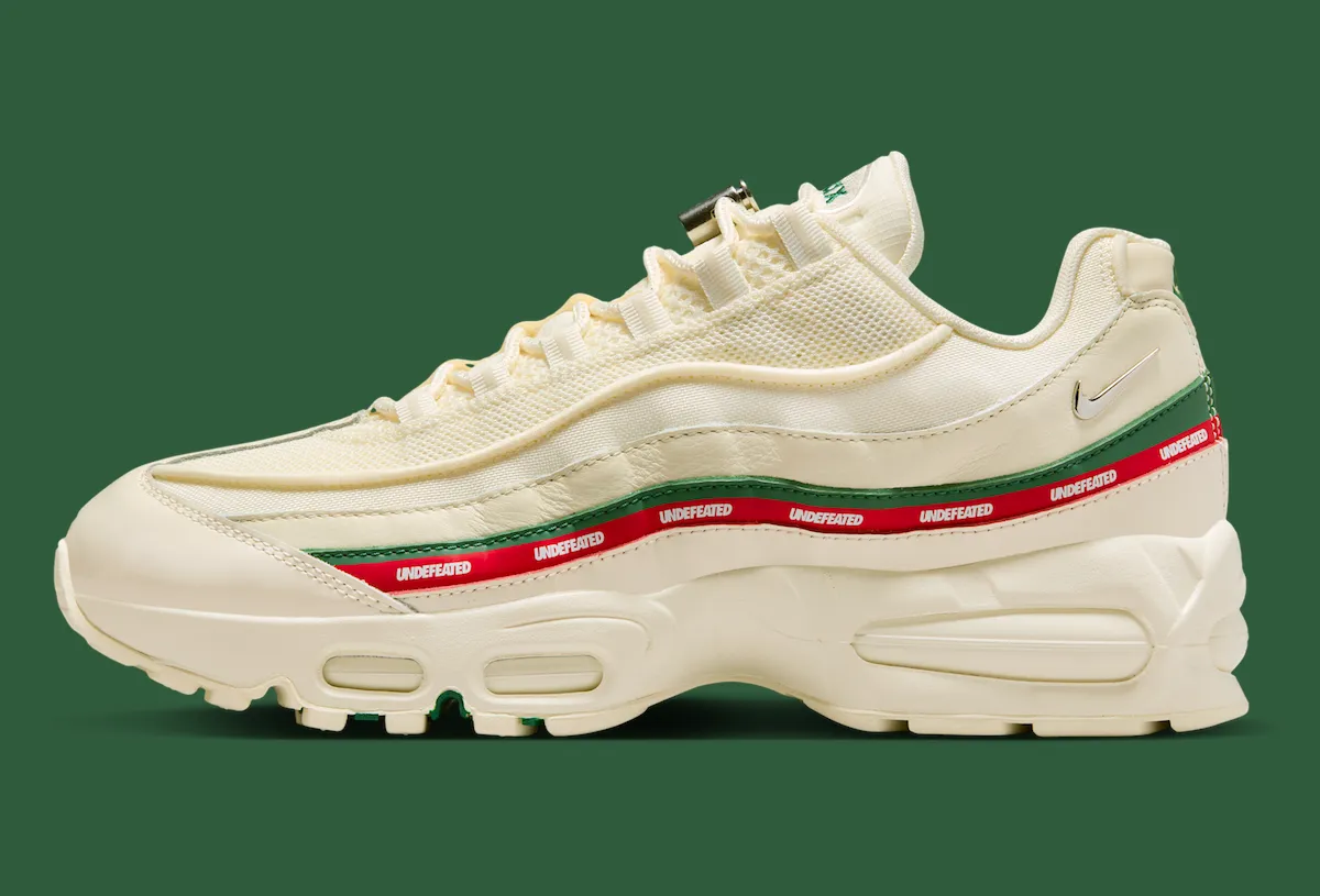 Undefeated联名耐克Air Max 95帆白配色 复古赛车条纹设计致敬经典