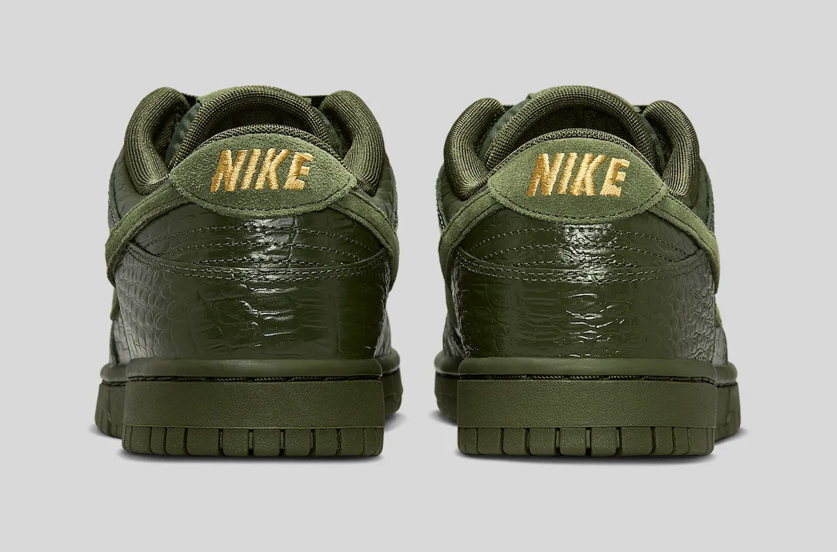 Nike Dunk Low鳄鱼纹碳绿配色2025秋季发布 女性专属奢华质感潮鞋