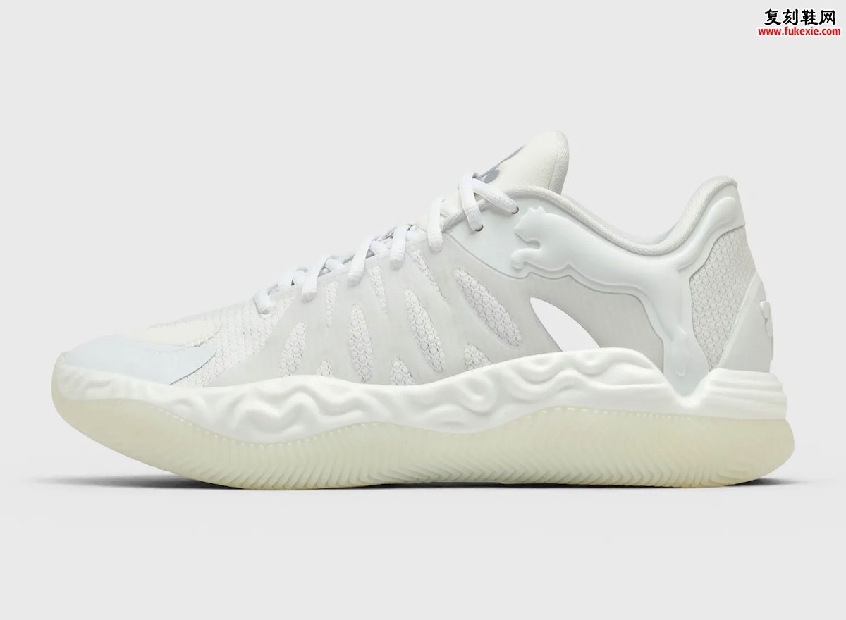 PUMA Hali 1 网面纯白 指纹 NITRO 中底 半透 TPU 巨形 PUMA 环踝 结构后跟 半透外底 低帮 2026