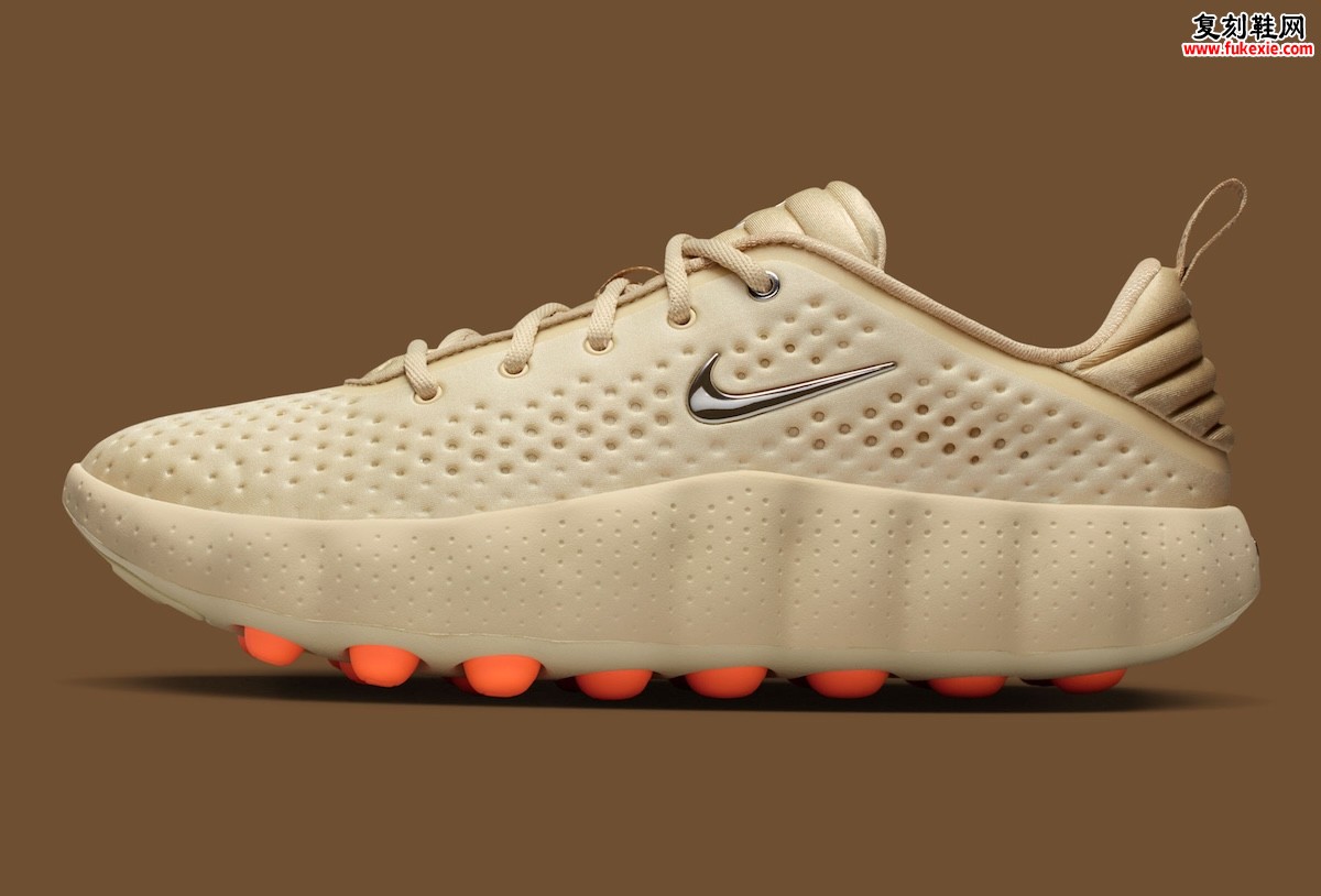 Nike Mind 002「浅卡其」配色前瞻 以穿孔外壳与能量网格重塑未来实验美学