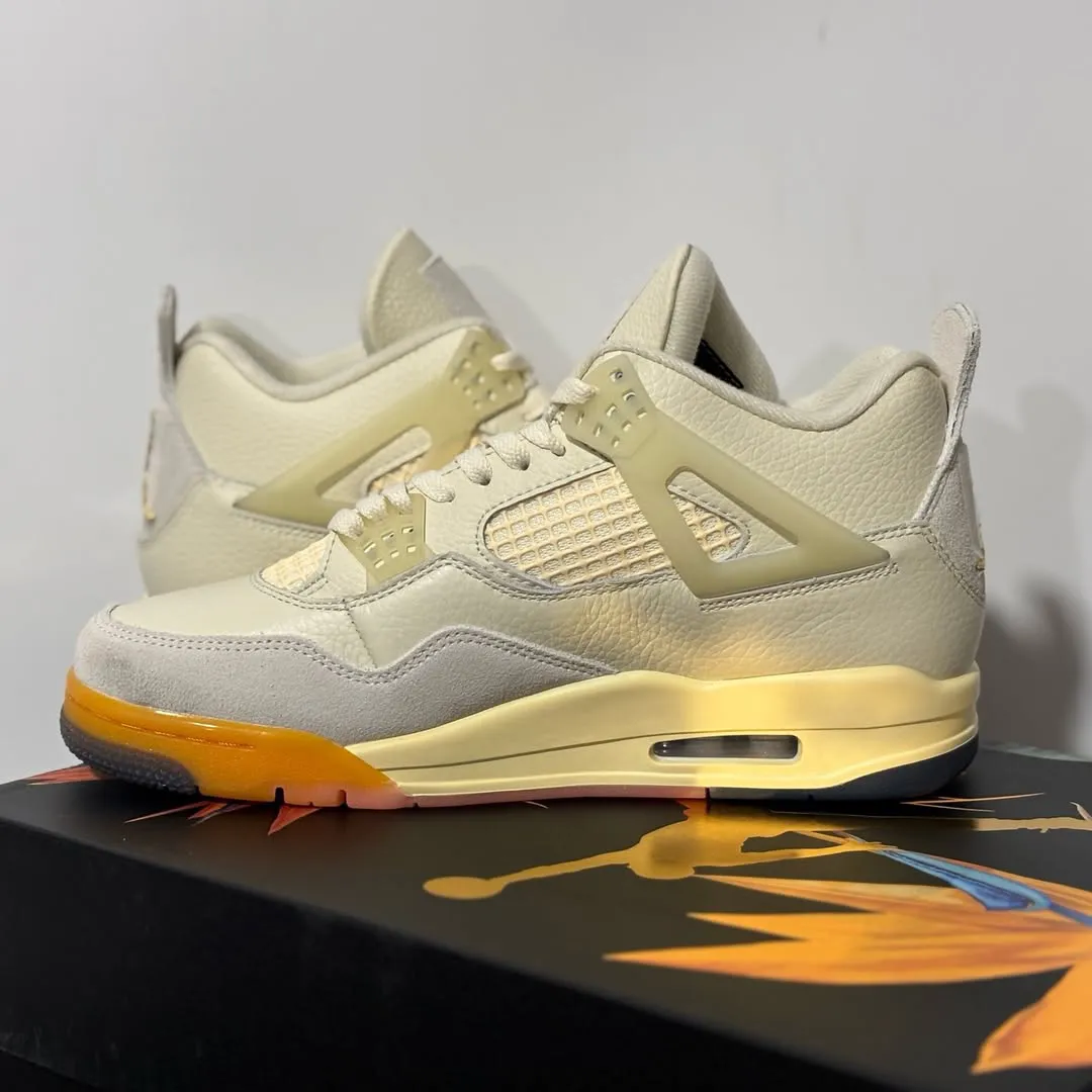 Air Jordan 4 “Birds of Paradise” Releases July 2026全新AJ4天堂鸟女款实物照流出,椰子牛奶鞋面,芒果色半透外底,热带艺术包装
