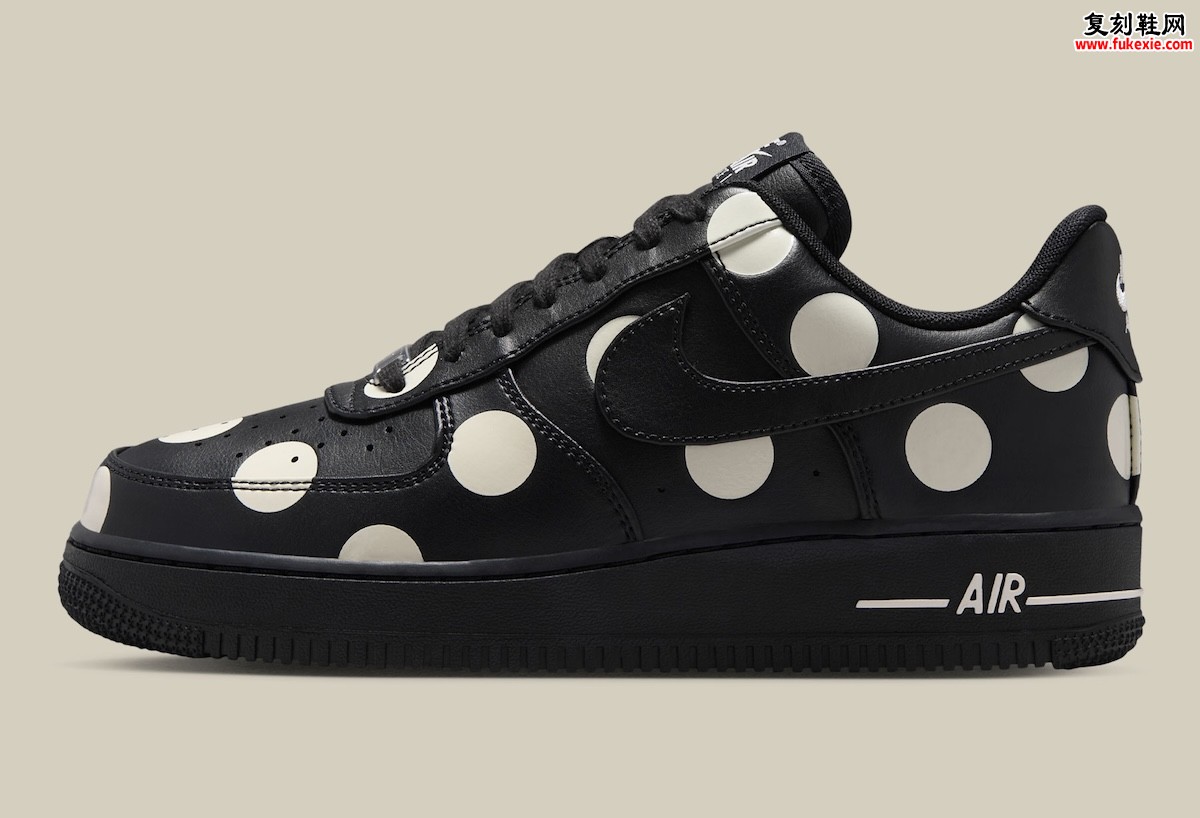 Nike Air Force 1 Low “Polka Dot” 波点美学2026秋季发售:黑白奶油波点重塑经典插图1 Nike Air Force 1 Low “Polka Dot” 波点美学2026秋季发售:黑白奶油波点重塑经典