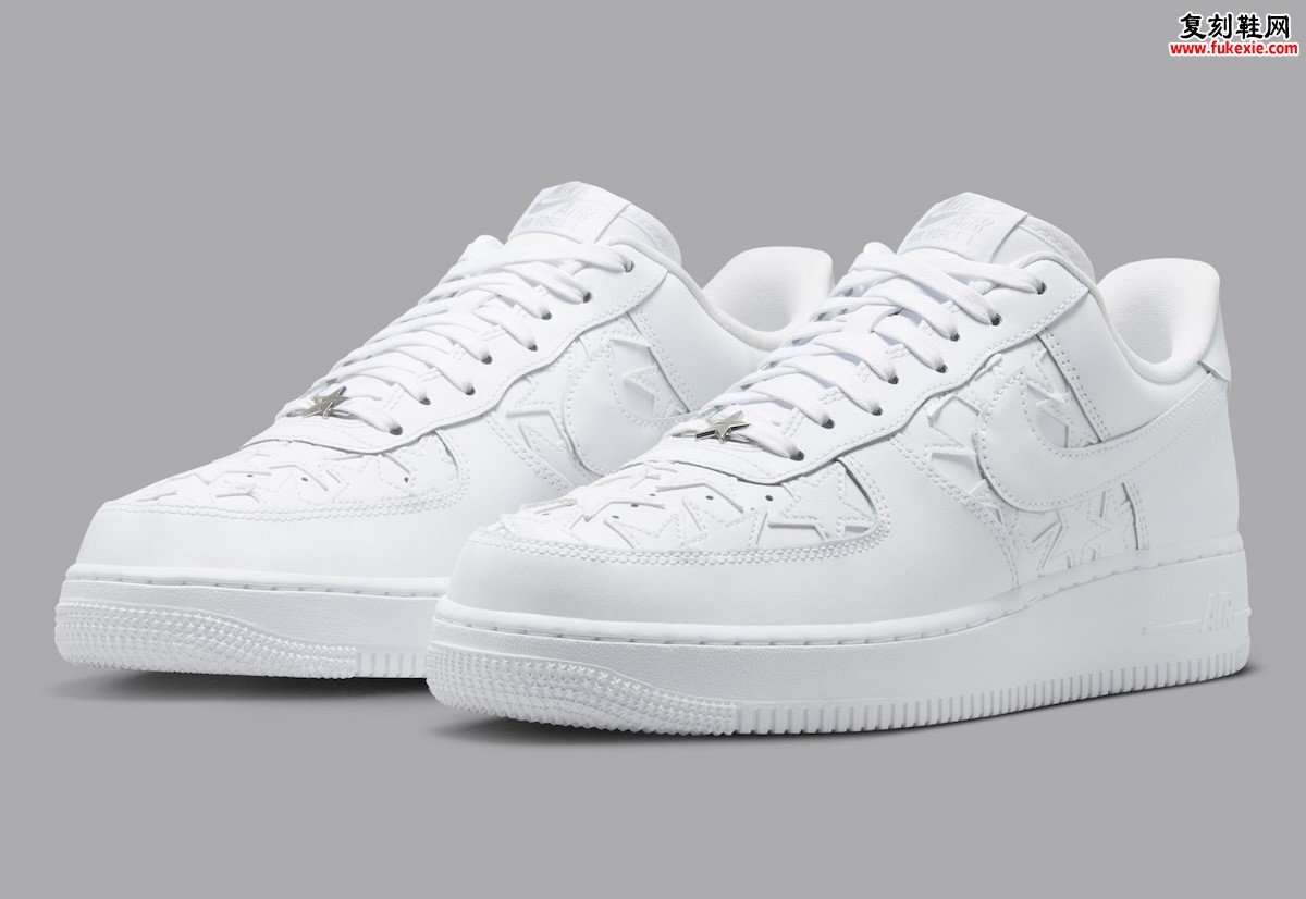 Nike Air Force 1 Low “White Stars” 全白鞋身暗藏立体星星刺绣，2026夏季发售缩略图