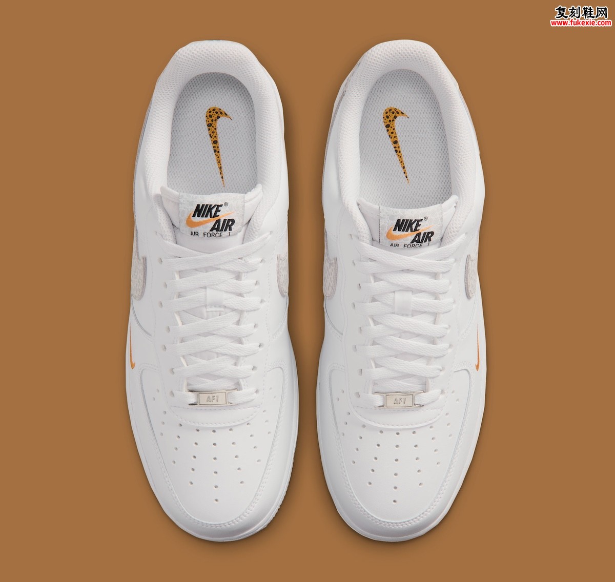 Nike Air Force 1 Low “Safari” 石斑纹金橘点缀 2026夏季再造经典 独家细节解析与上脚预览插图3 Nike Air Force 1 Low “Safari” 石斑纹金橘点缀 2026夏季再造经典 独家细节解析与上脚预览